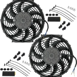 DUAL 12 INCH ELECTRIC RADIATOR COOLING FAN HUGE 180W MOTOR AUTO ENGINE CAR TRUCK