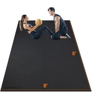 Exercise Mat 8 x5 x7mm Large Rubber Yoga for Fitness anngrowy Extre-Large Home