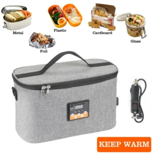 12V Car Trucks Portable Food Heating Lunch Box Electric Warmer Heated Bag