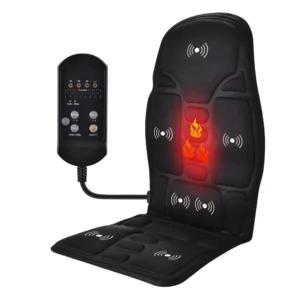 Car Seat Massage Cushion with Vibration 12V Electric Massager Chair Pad