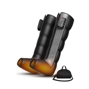 Cordless Leg Compression Massager with 5 Overlapping Chambers & 3 Foot Heat